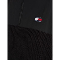Tommy Jeans DW0DW16521BDS Half-Zip High Neck Rib-Knit Jumper1