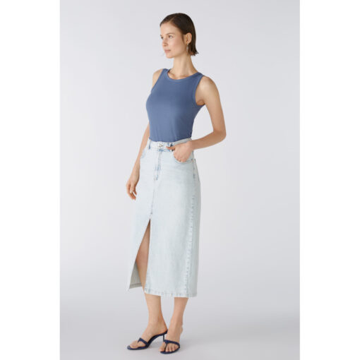 Oui 86729_5300 The MAXI Skirt Denim Cowboynederdel 1