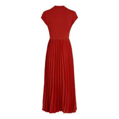 Tommy Hilfiger WW0WW42020 XNN 5X2 Rib Mock Neck Pleat Midi Dress