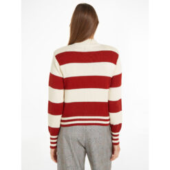 Tommy Hilfiger WW0WW42155 XNN Rugby Stripe Mock Neck Sweater