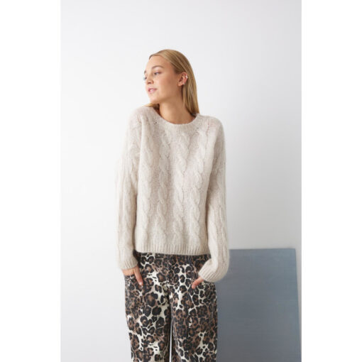 Noella 10902147 Jazlyn Oatmeal Knit Strik 1