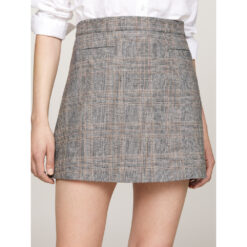 Tommy Hilfiger WW0WW434710OH Wool Mix Check Mini Skirt