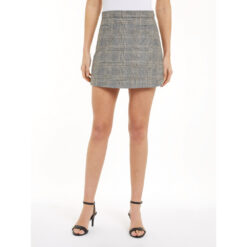 Tommy Hilfiger WW0WW434710OH Wool Mix Check Mini Skirt