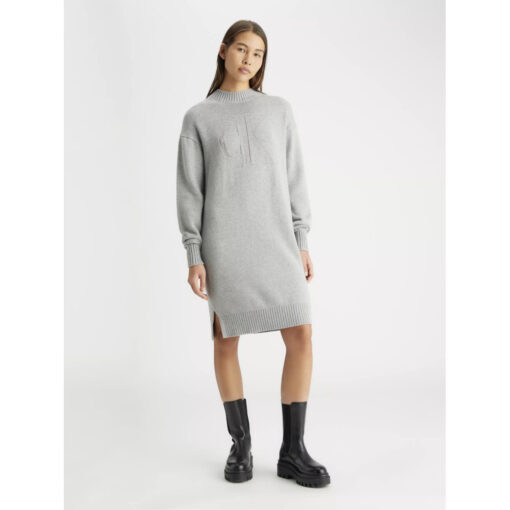 calvin-klein-jeans-j20j224923p41-ck-intarsia-loose-sweater-dress-kjole 1