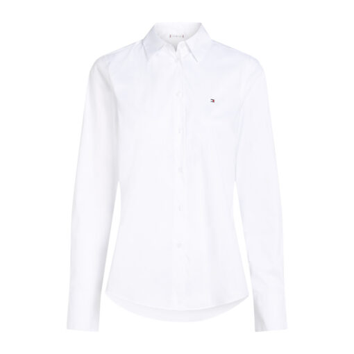 Tommy Hilfiger WW0WW44084 YCF Essential Poplin Regular Skjorte Hvid