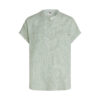 Tommy Hilfiger WW0WW447150CF Essentiel Linen Collarless SS Blouse