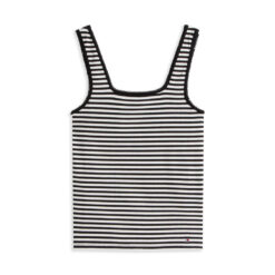 Tommy Hilfiger WW0WW45444 Stripe 5x2 Rib Square Neck Tank Top