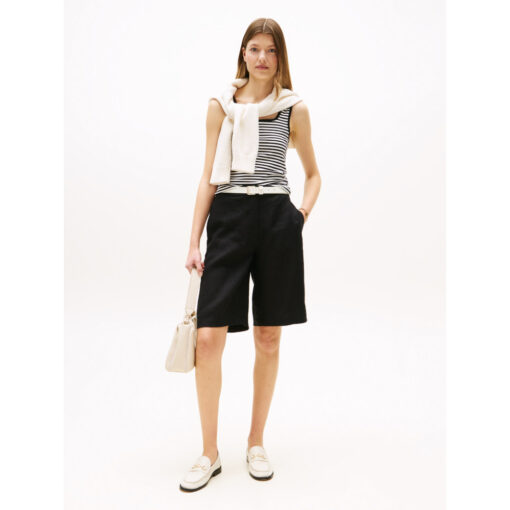 Tommy Hilfiger WW0WW45444 Stripe 5x2 Rib Square Neck Tank Top