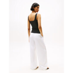 Tommy Hilfiger WW0WW45444 Black 5x2 Rib Square Neck Tank Top