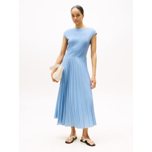 Tommy Hilfiger WW0WW44491 BDS C2B 5X2 RIB MIDI F&F DRS Kjole 1
