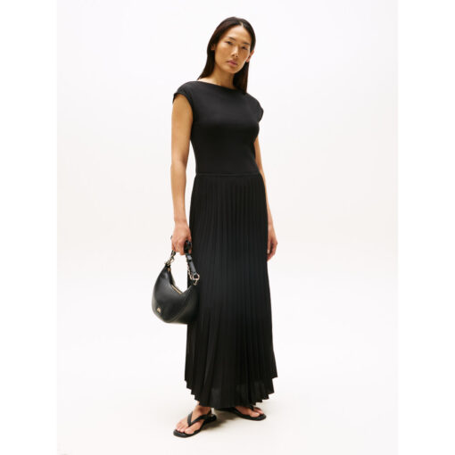 Tommy Hilfiger WW0WW44491 BDS C2B 5X2 RIB MIDI F&F DRS Kjole black 1