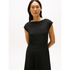 Tommy Hilfiger WW0WW44491 BDS C2B 5X2 RIB MIDI F&F DRS Kjole black 1