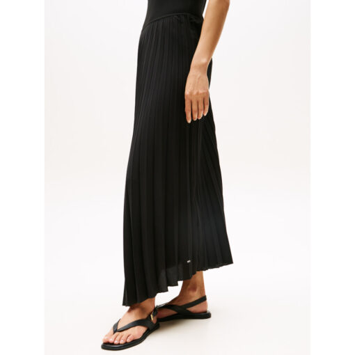 Tommy Hilfiger WW0WW44491 BDS C2B 5X2 RIB MIDI F&F DRS Kjole black 1
