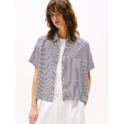 Tommy Hilfiger WW0WW458830BF SOFT VISCOSE SS SHIRT Skjorte 4