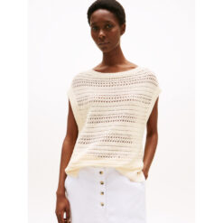 Tommy Hilfiger WW0WW46525ACH CROCHET OPEN-NK SL SWT Strik