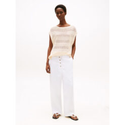 Tommy Hilfiger WW0WW46525ACH CROCHET OPEN-NK SL SWT Strik