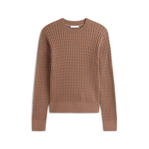 Tommy Hilfiger ww0ww44993GTO Cotton Cable Fine GG C-NK LS Strik