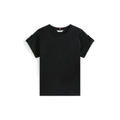 Tommy Hilfiger ww0ww45628 bds 0bb gold button mdrn c-nk ss tee t-shirt black 1