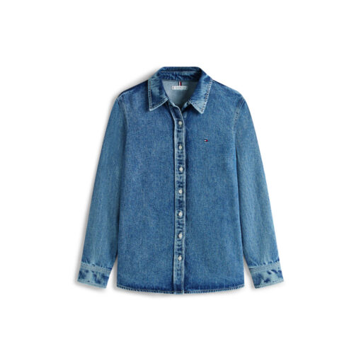 tommy-hilfiger-ww0ww47219-1a5-denim-lana-regular-shirt-skjorte 1